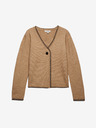 Marks & Spencer Cardigan iz mehke preje z gumbi na sprednji strani in V-izrezom Marks & Spencer rjava