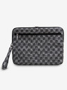 DKNY DKNY PU Leather Checkered Pattern and Stripe Notebook Cover 13/14 Black"