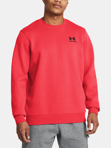 Under Armour Moški pulover  Under Armour UA Icon Fleece Crew-RED