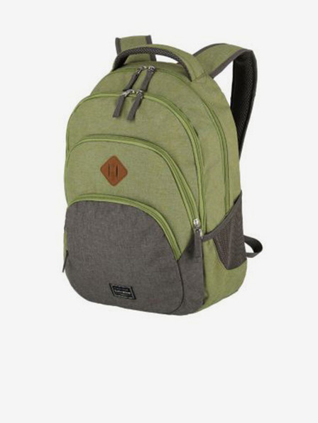 Travelite Zelena Travelite Basics nahrbtnik Melange Green/grey
