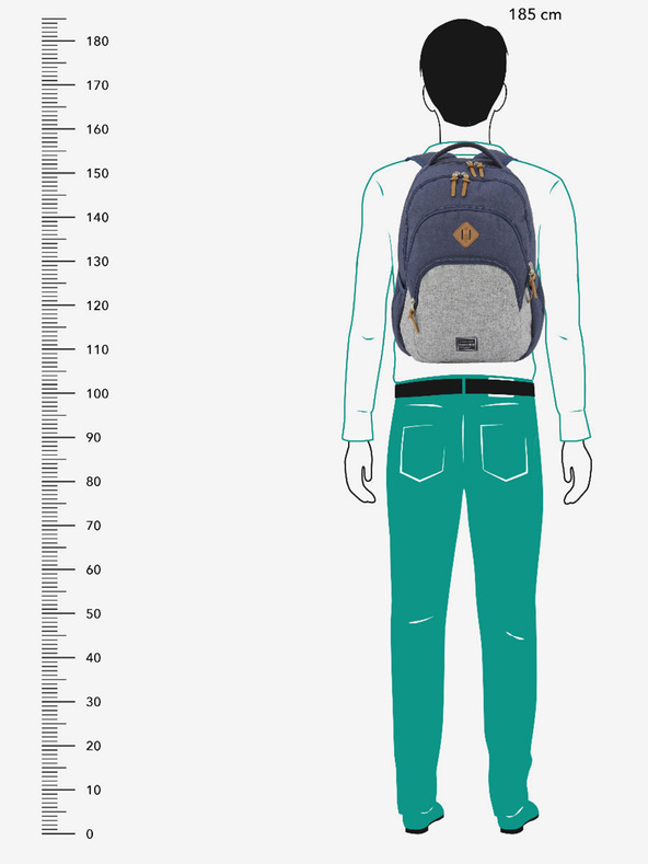 Travelite Zelena Travelite Basics nahrbtnik Melange Green/grey