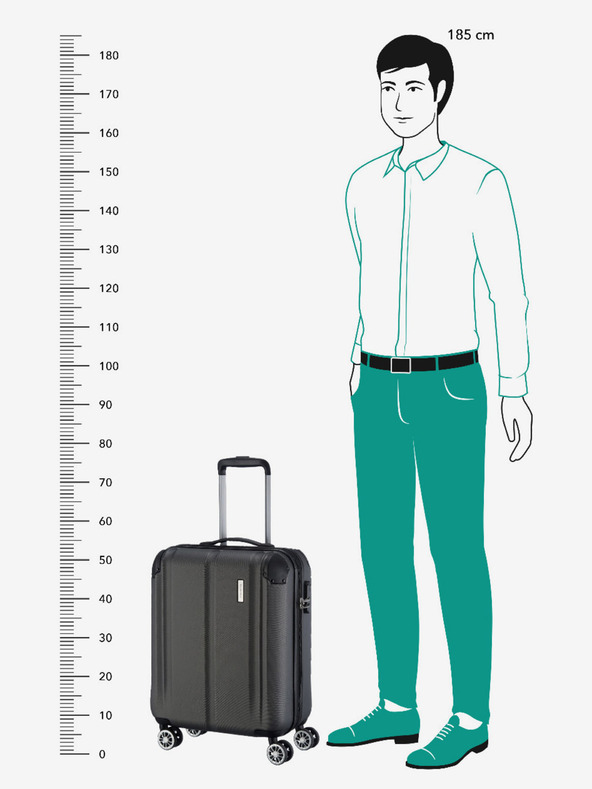 Travelite City 4w S Anthracite Kovček