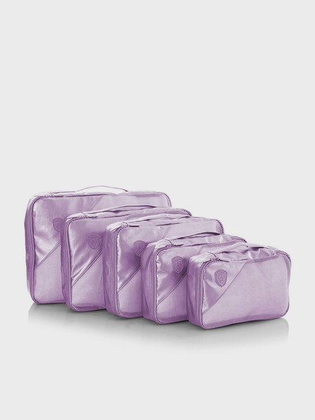 Heys Heys Metallic Packing Cube 5pc komplet petih potovalnih vrečk v svetlo vijolični barvi