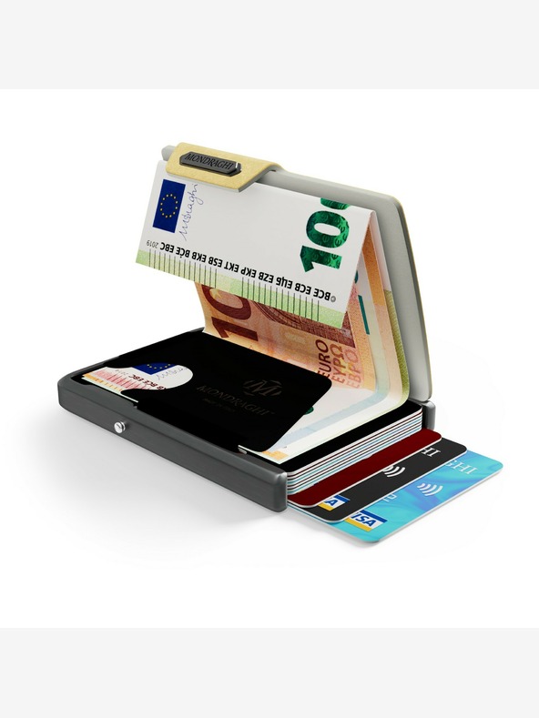 Mondraghi Mondraghi Saffiano zlata usnjena denarnica