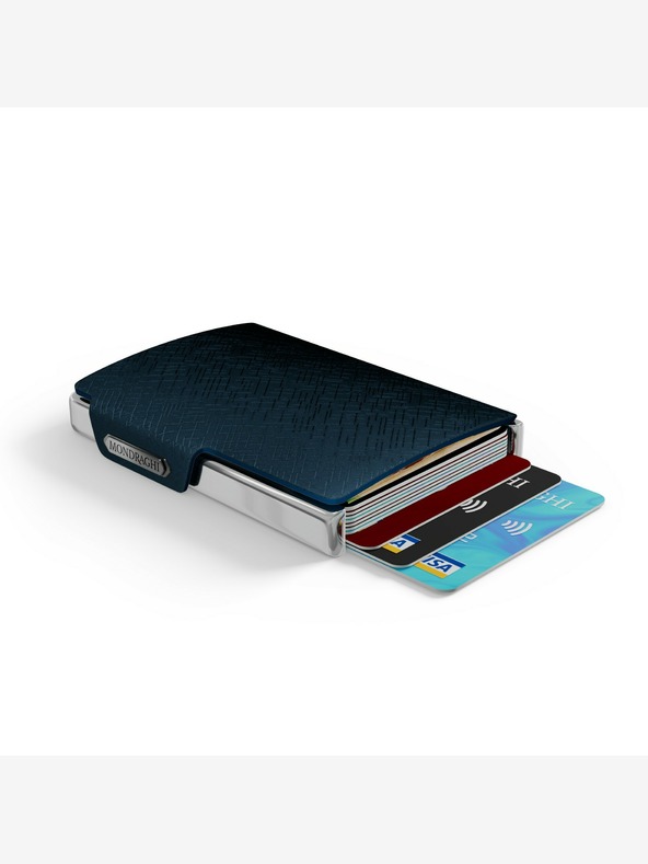 Mondraghi Modra usnjena denarnica z vzorcem Mondraghi Elegance