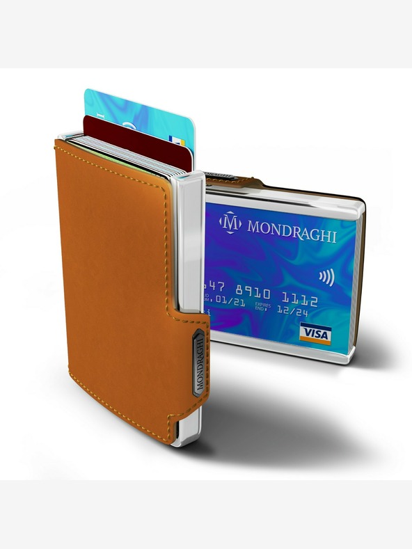 Mondraghi Rjava usnjena denarnica Mondraghi Elegance