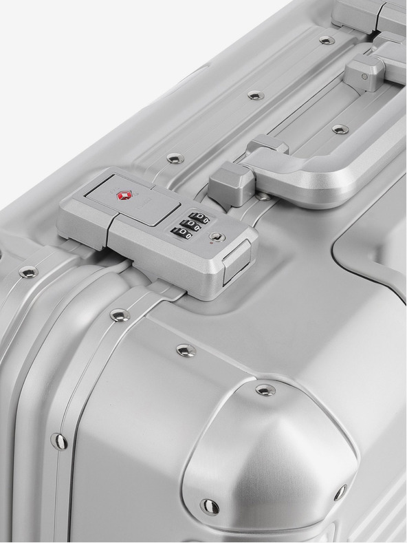 Travelite Potovalni kovček srebrne barve Travelite Next Business wheeler Silver