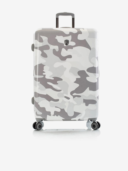 Heys Potovalni kovček Heys White Camo L s sivim vzorcem