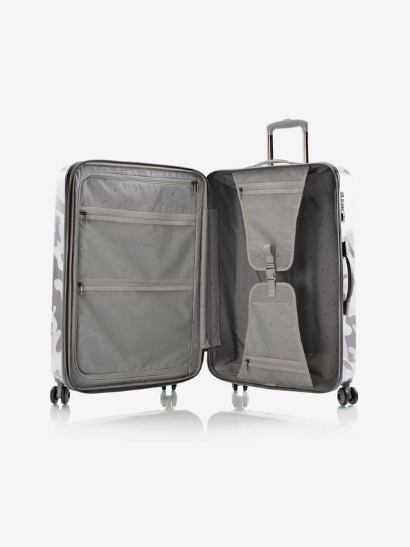 Heys Potovalni kovček Heys White Camo L s sivim vzorcem