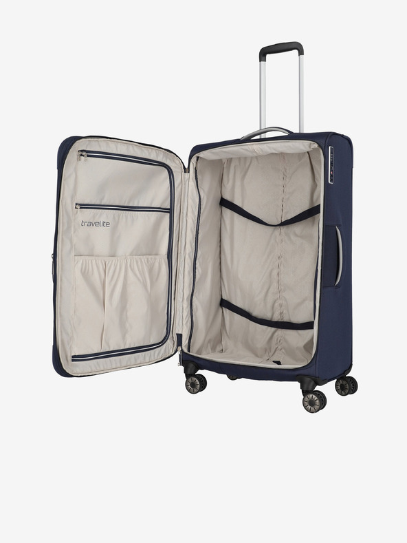 Travelite temno modri potovalni kovček Travelite Miigo 4w L