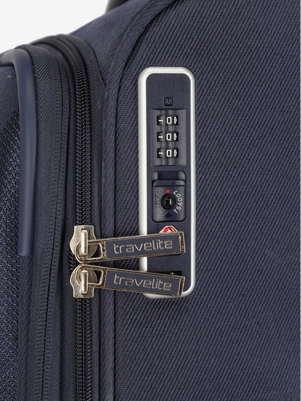 Travelite temno modri potovalni kovček Travelite Miigo 4w L