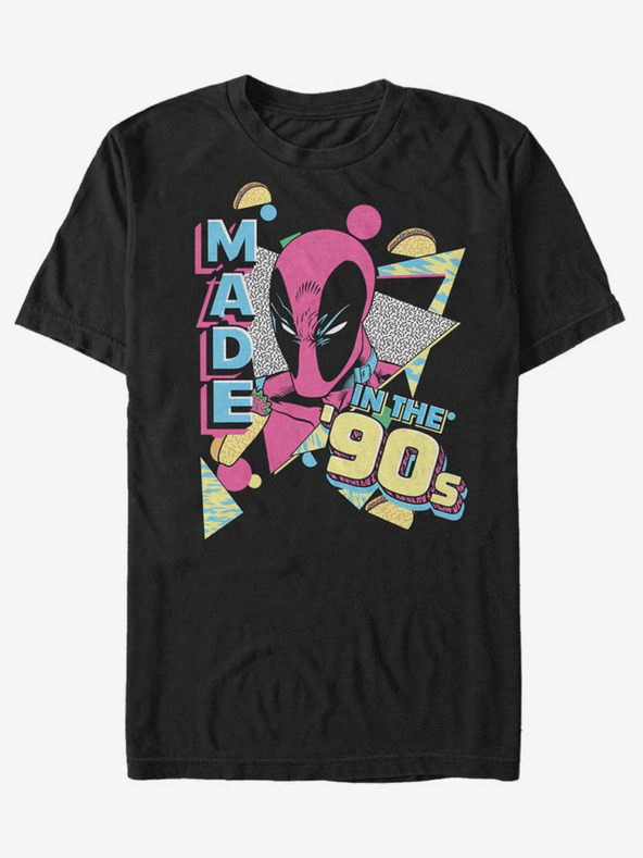 ZOOT.Fan Črna unisex majica ZOOT.Fan Marvel Nineties Created