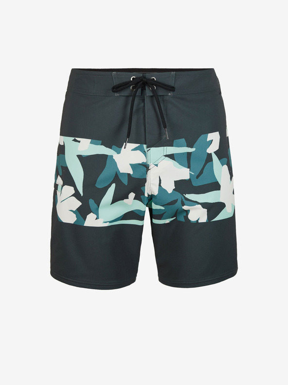 O'Neill Zelena in siva moška majica O'Neill HYPERFREAK CAMORRO 17'' BOARDSHORTS z vzorcem