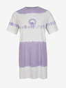 O'Neill Vijolična in bela ženska vzorčasta majica O'Neill WOW T-SHIRT DRESS