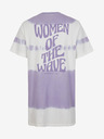 O'Neill Vijolična in bela ženska vzorčasta majica O'Neill WOW T-SHIRT DRESS