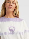 O'Neill Vijolična in bela ženska vzorčasta majica O'Neill WOW T-SHIRT DRESS