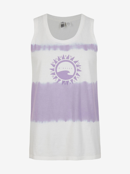 O'Neill Vijolično-bela ženska majica O'Neill WOW TANKTOP z vzorcem