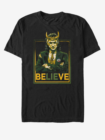 ZOOT.Fan Črna unisex majica ZOOT.Fan Marvel Politični motiv