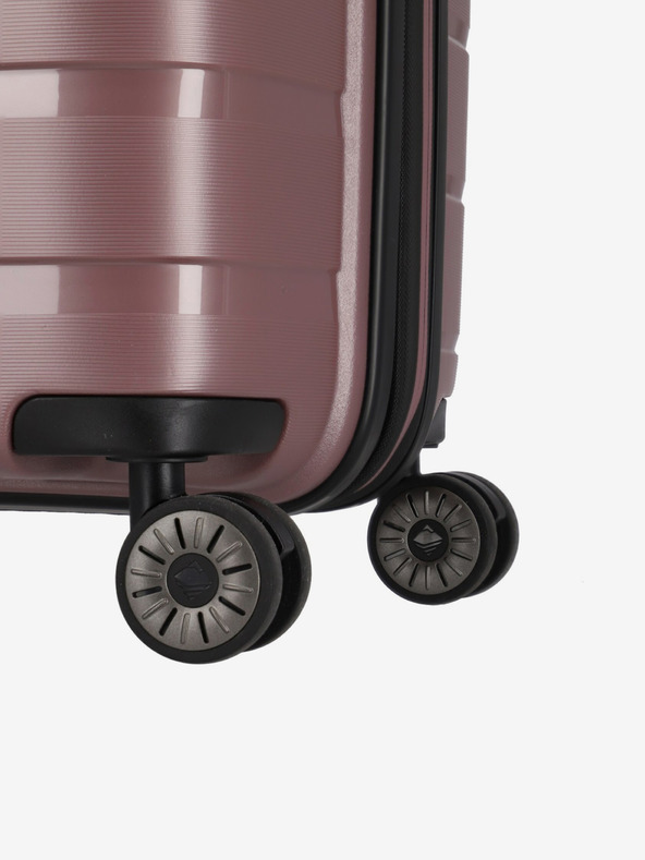 Travelite Komplet treh potovalnih kovčkov Travelite Air Base S, M, L roza barve