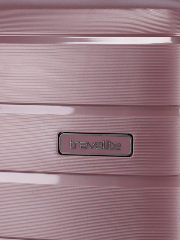 Travelite Komplet treh potovalnih kovčkov Travelite Air Base S, M, L roza barve