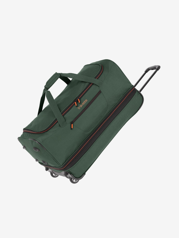 Travelite Temno zelena Travelite Basics Duffle na kolesih L