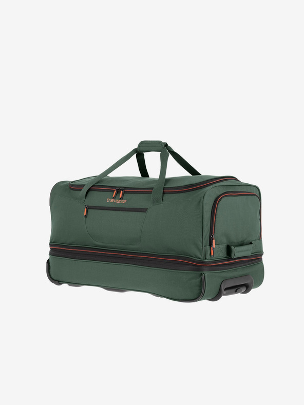 Travelite Temno zelena Travelite Basics Duffle na kolesih L