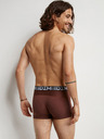 DIM Komplet dveh moških boksaric zelene in temno rjave barve DIM COTTON 3D FLEX AIR BOXER 2x