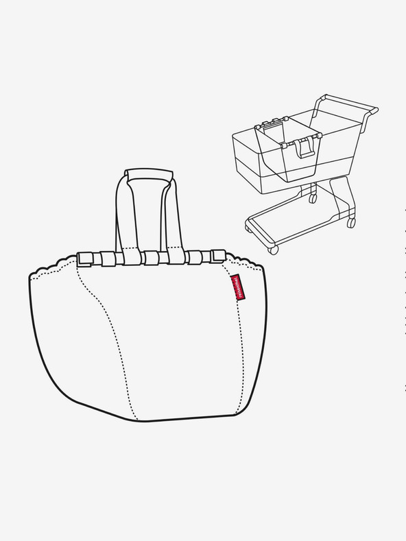 Reisenthel Črna nakupovalna torba Reisenthel Easyshoppingbag s črnimi pikami