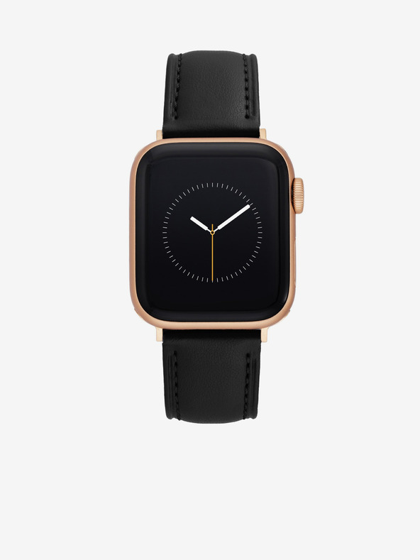 Anne Klein Črni usnjeni trak za Apple Watch Anne Klein