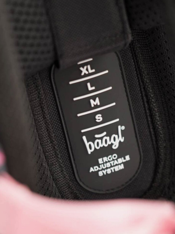 BAAGL  Siva šolska torba z zadrgo panda Baagl