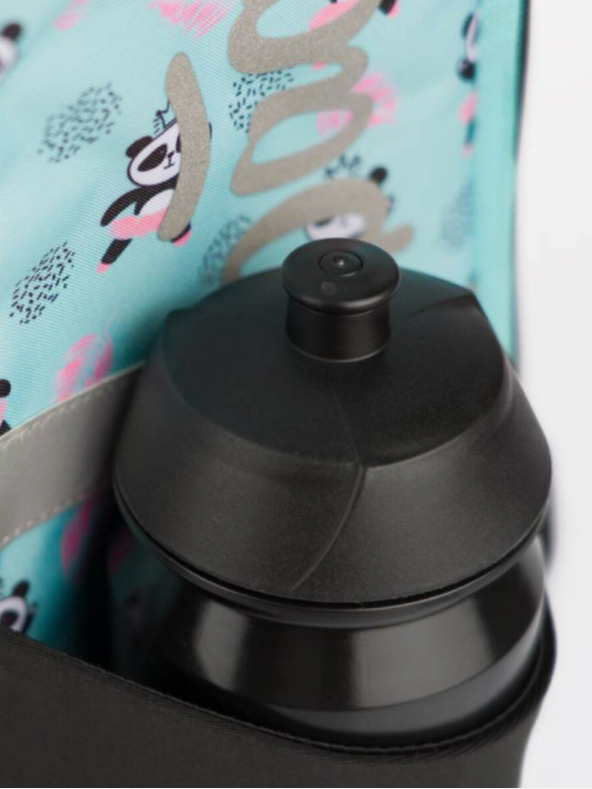 BAAGL  Siva šolska torba z zadrgo panda Baagl