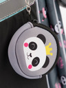 BAAGL  Siva šolska torba z zadrgo panda Baagl