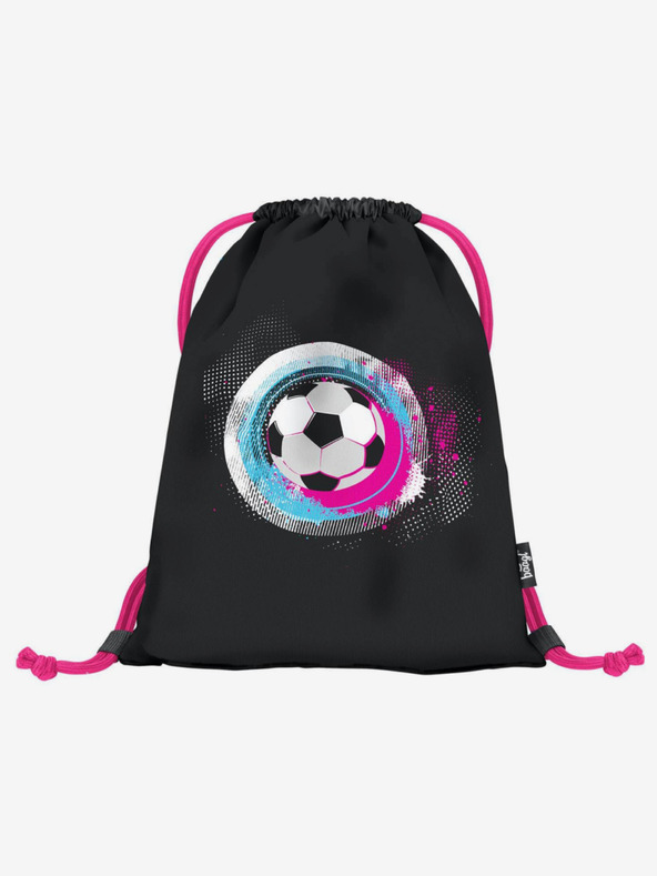 BAAGL  Črna torba z nogometno žogo roza Baagl