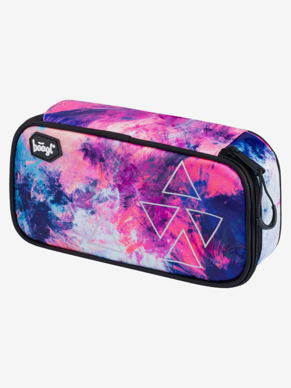 BAAGL  Rožnata šolska torbica za svinčnike abstraktna Baagl