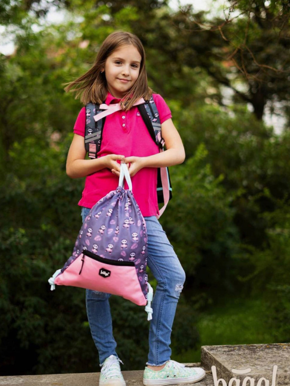 BAAGL  Siva 3 kompleti zippy panda: aktovka, svinčnik, torba Baagl