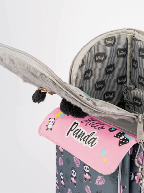 BAAGL  Siva 3 kompleti zippy panda: aktovka, svinčnik, torba Baagl