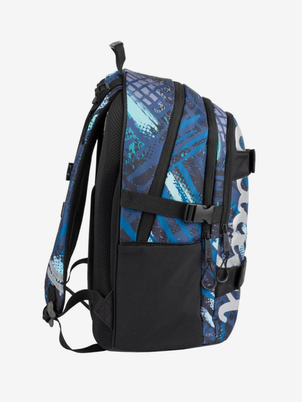 BAAGL  Modra 3 kompleti skate struktura: nahrbtnik, peresnica, torba Baagl