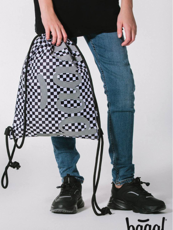 BAAGL  Črna skate ska torba - vzorec Baagl