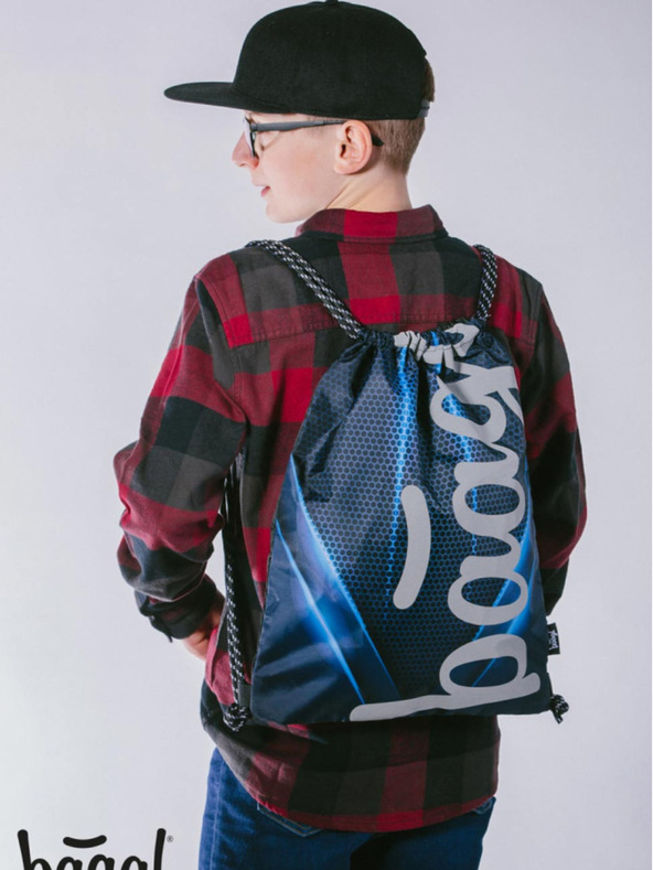 BAAGL  Črna torba skate bluelight Baagl