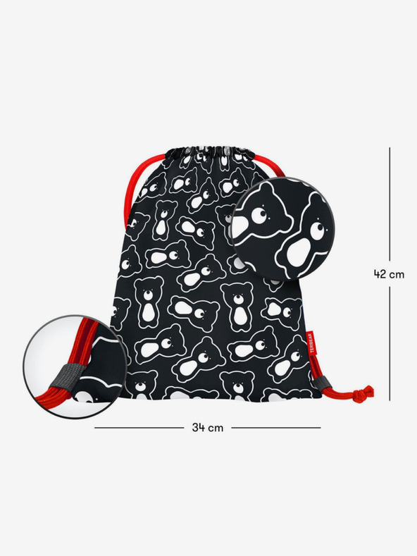BAAGL  Črna šolska torba teribear black Baagl