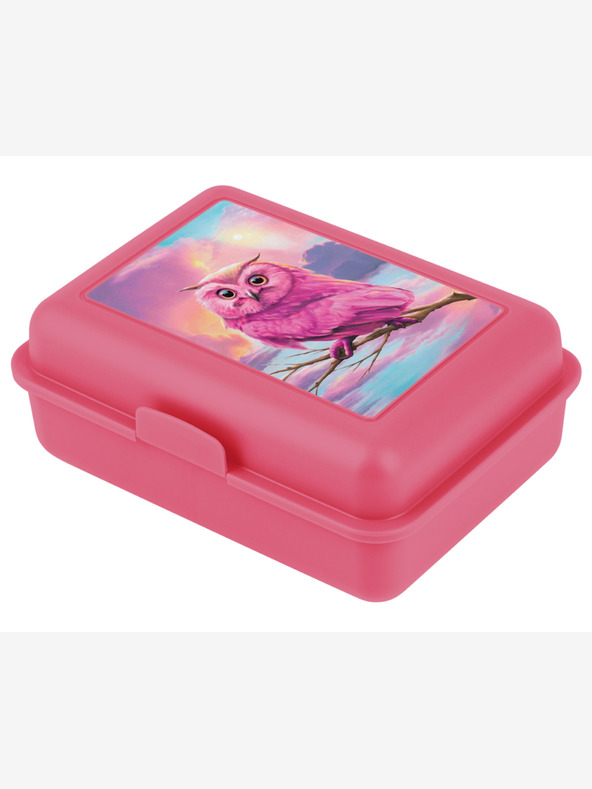BAAGL  Rožnata škatla za prigrizke s sovo Baagl