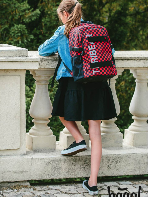 BAAGL  Črni šolski komplet Skate nahrbtnik, svinčnik in torba Baagl Teribear