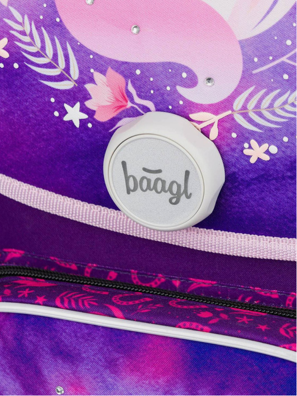 BAAGL  Vijolični šolski komplet Ergo - aktovka, peresnica, torba Baagl Horse