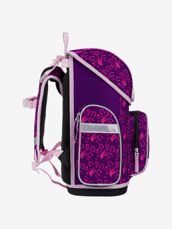 BAAGL  Vijolični šolski komplet Ergo - aktovka, peresnica, torba Baagl Horse