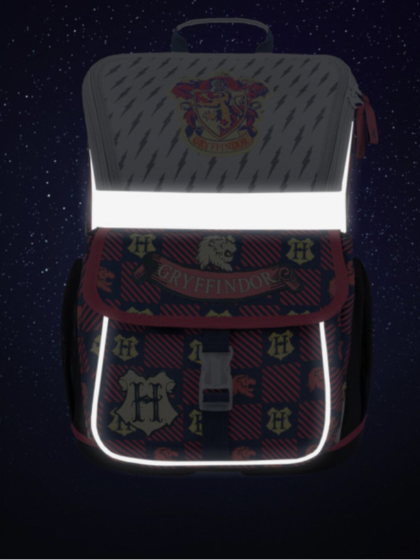 BAAGL  Rdeča in modra šolska torba Zippy Harry Potter Gryffindor