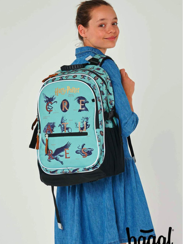 BAAGL  Modri šolski nahrbtnik Baagl Core Harry Potter Fantastične zveri