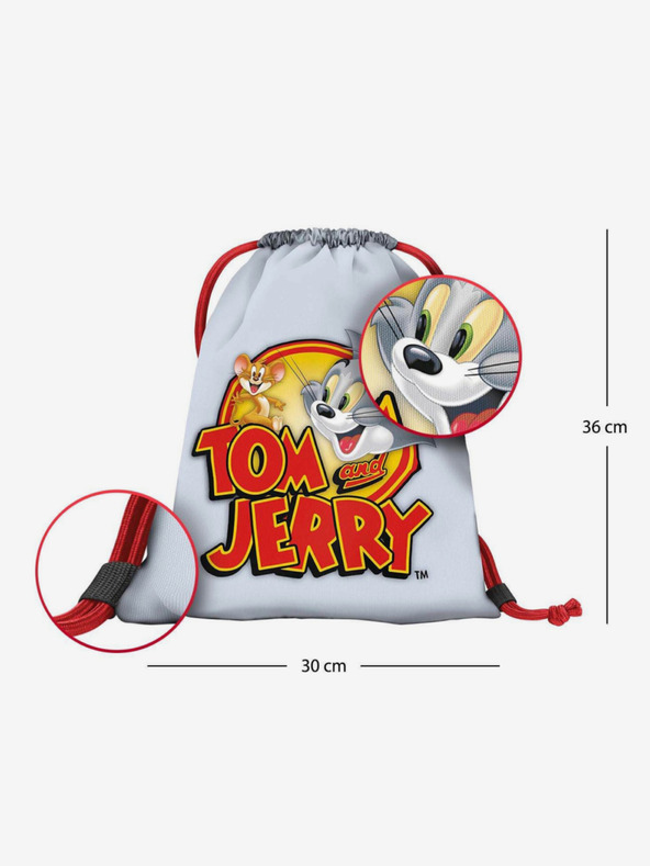 BAAGL  Siva predšolska torba Baagl Tom & Jerry