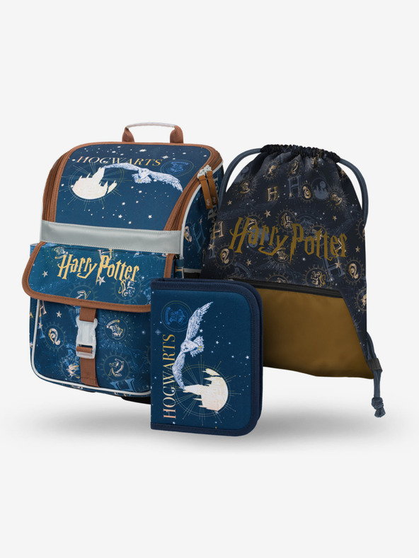 BAAGL  Vijolični šolski komplet - aktovka, peresnica, torba Baagl Zippy Harry Potter Bradavičarka