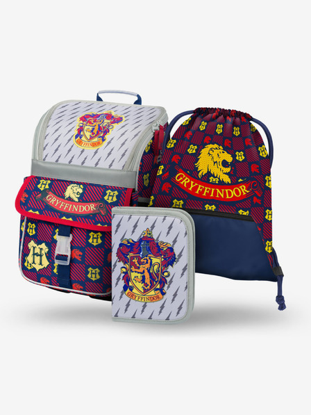 BAAGL  Rdeče-modri šolski komplet - aktovka, peresnica, torba Baagl Zippy Harry Potter Gryffindor