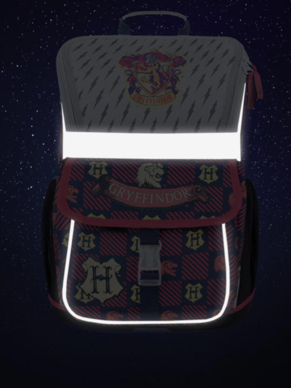 BAAGL  Rdeče-modri šolski komplet - aktovka, peresnica, torba Baagl Zippy Harry Potter Gryffindor